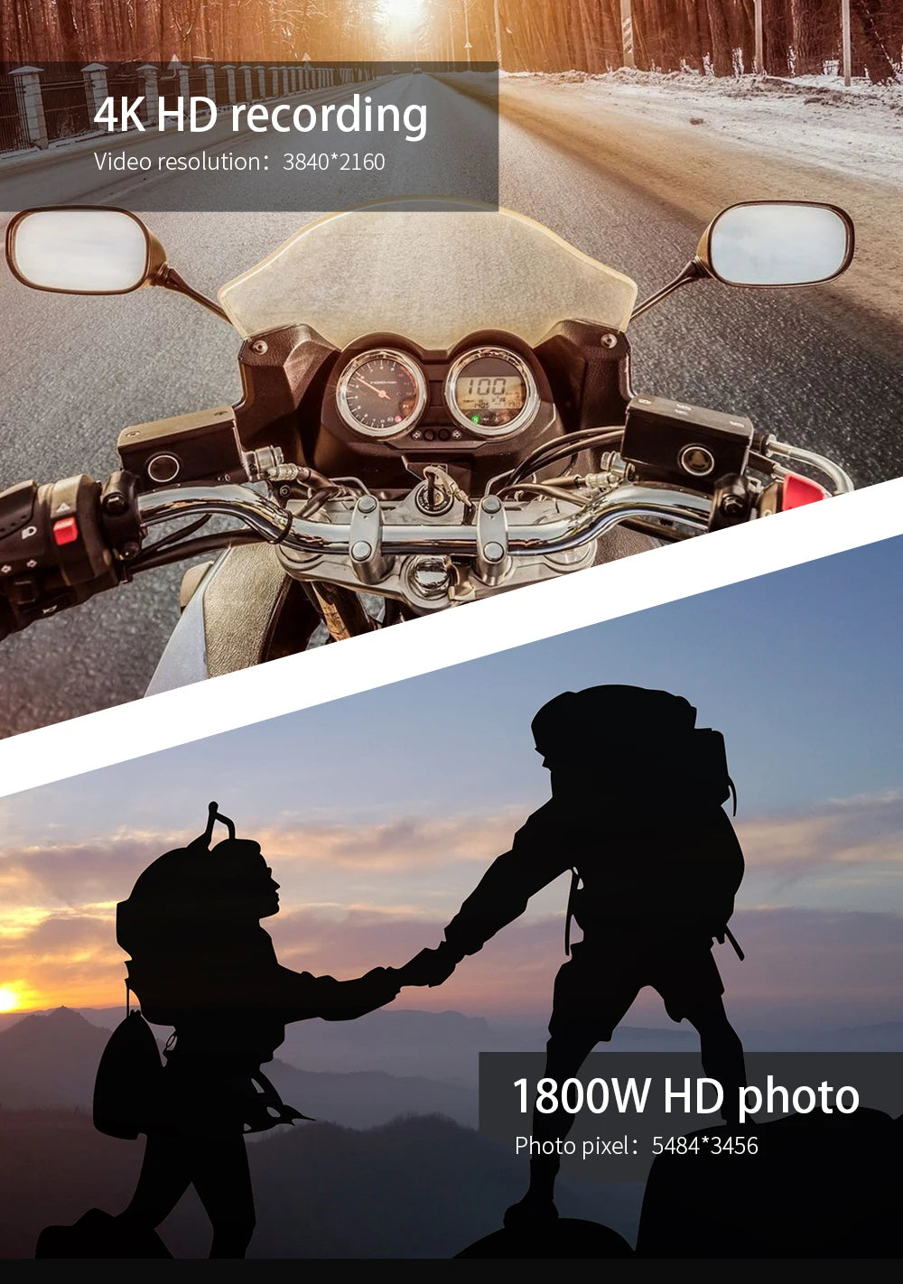 4K Camera Glasses, Video Glasses, Bike Surveillance Video Recorder Action Cam Sunglasses Outdoor Sports Camcorder Ultra-clear