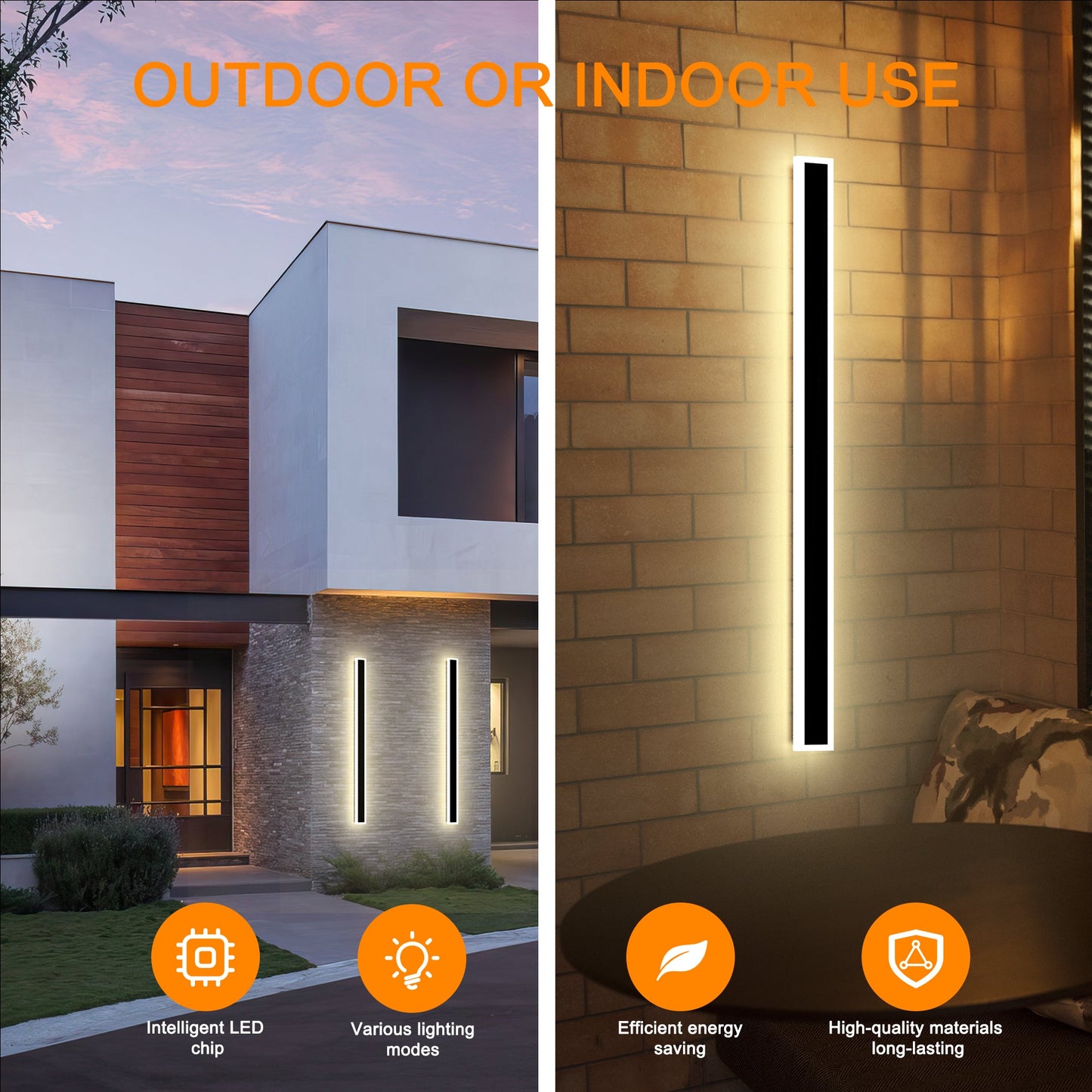 2-Pack 40” RGBW Frame Wall Light for Indoor & Outdoor-4