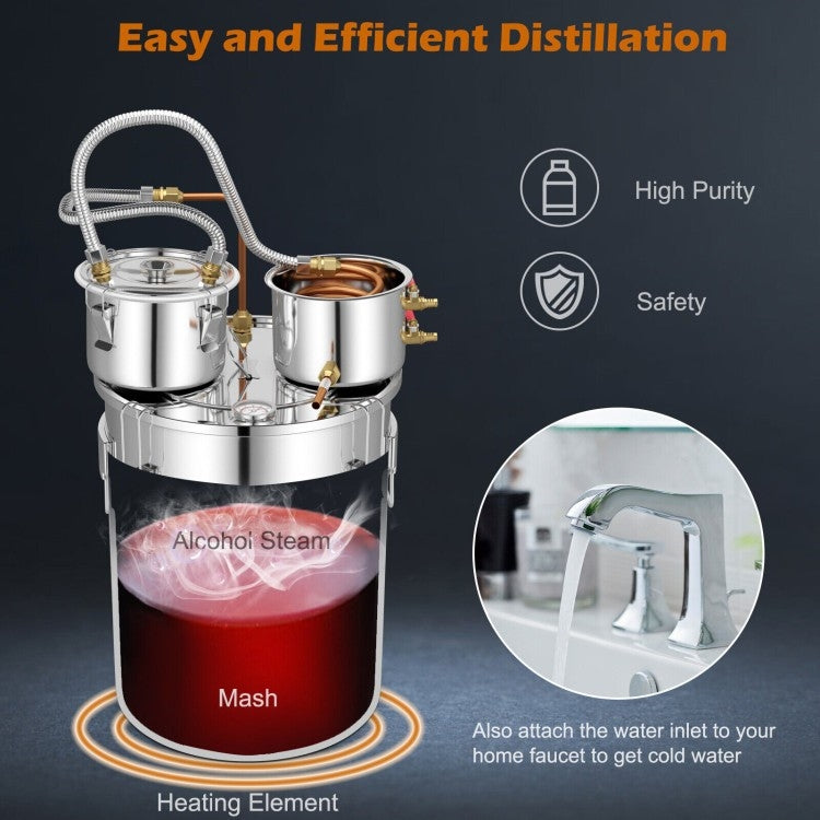 10 Gallon Stainless Steel Alcohol Still Fermenting / Distilling Kit-2