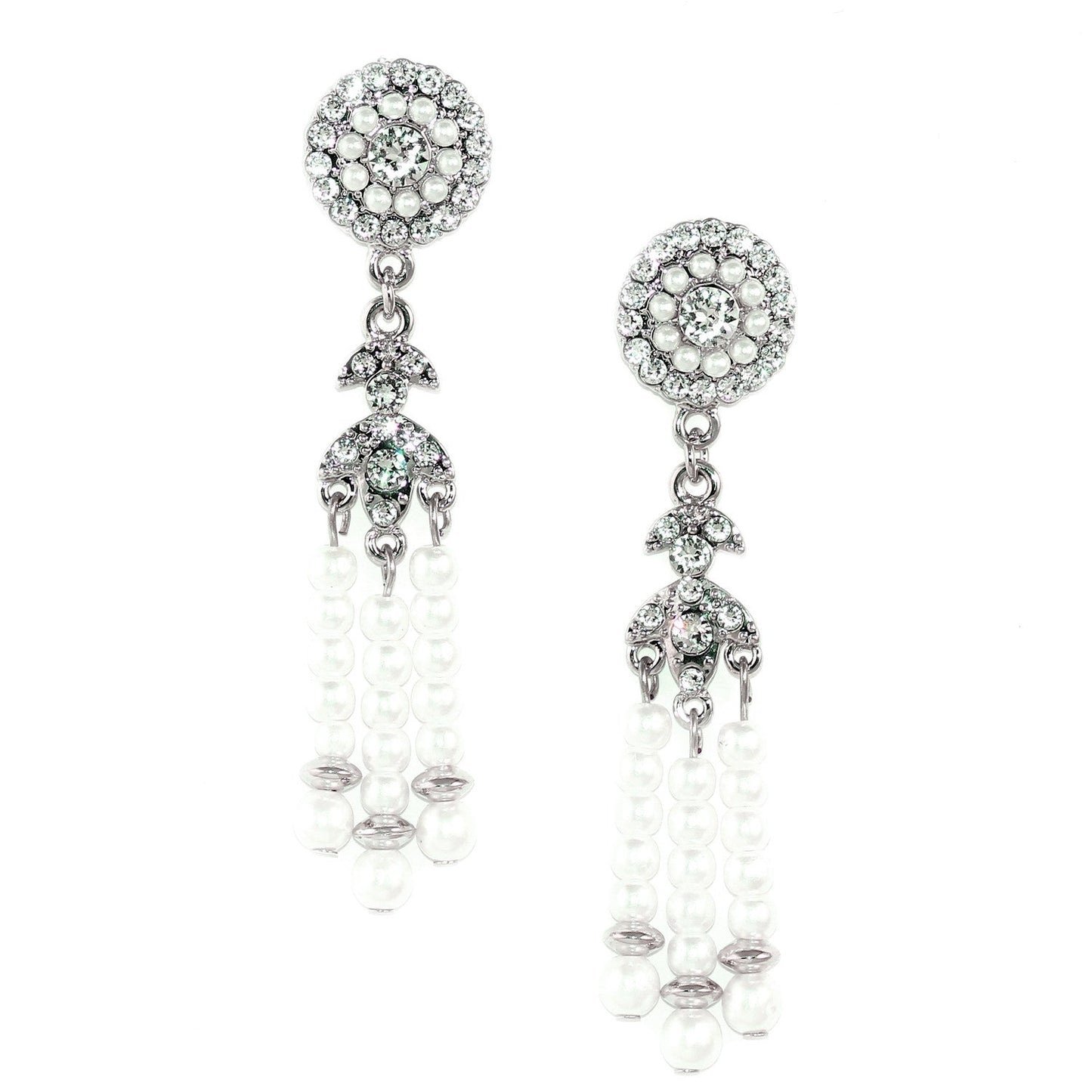 Deco Pearl Tassel Earrings
