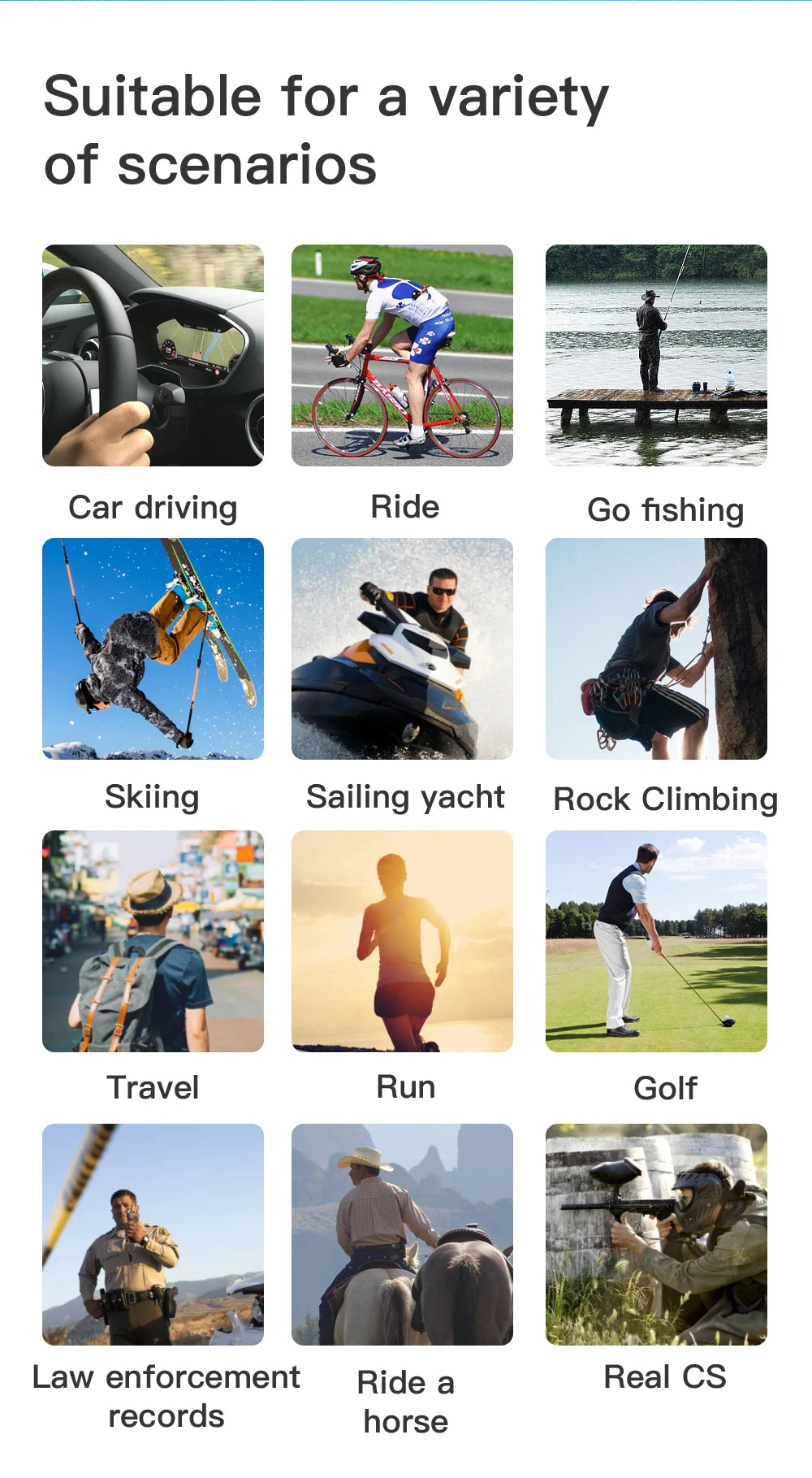 4K Camera Glasses, Video Glasses, Bike Surveillance Video Recorder Action Cam Sunglasses Outdoor Sports Camcorder Ultra-clear
