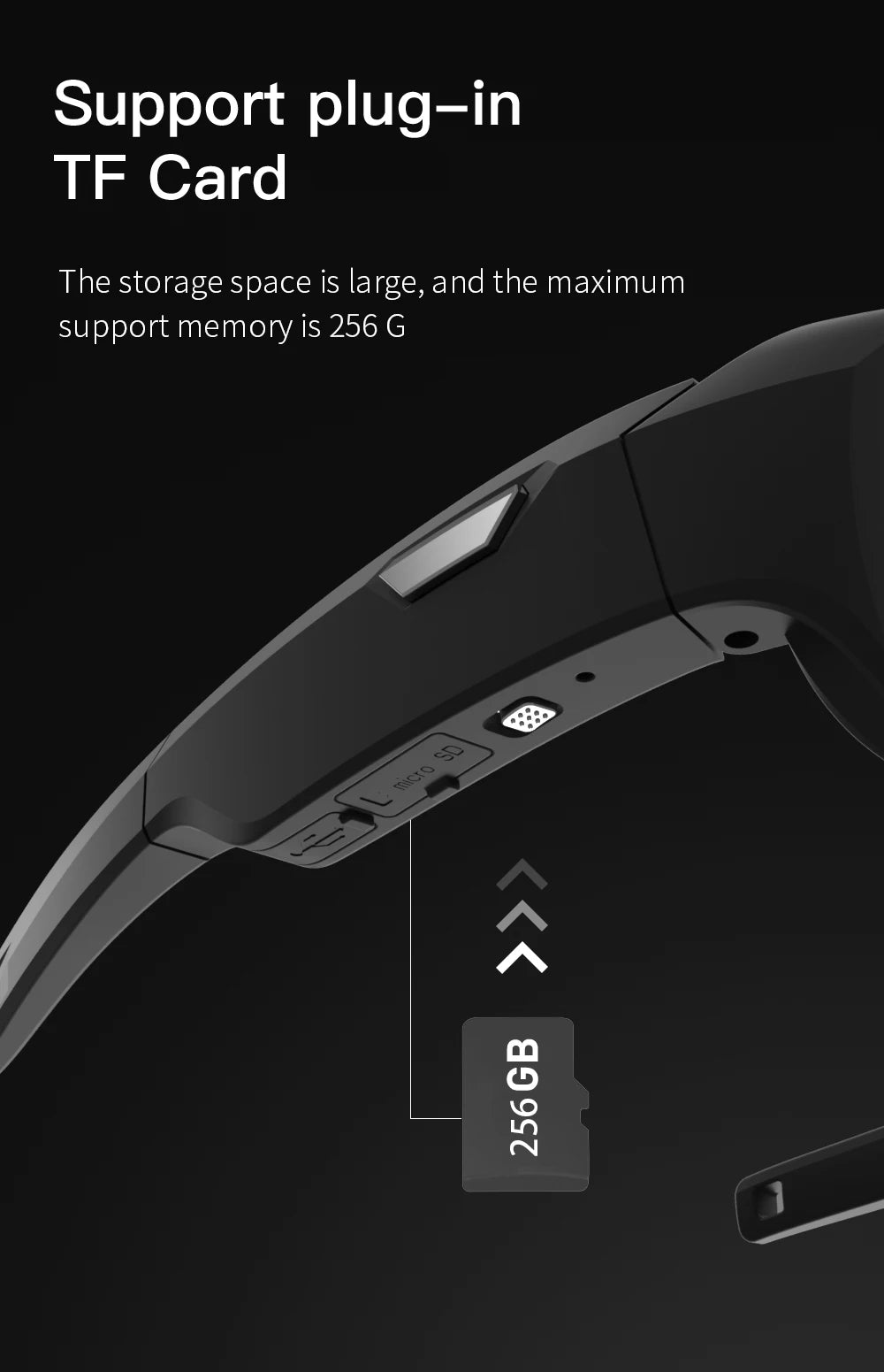 4K Camera Glasses, Video Glasses, Bike Surveillance Video Recorder Action Cam Sunglasses Outdoor Sports Camcorder Ultra-clear