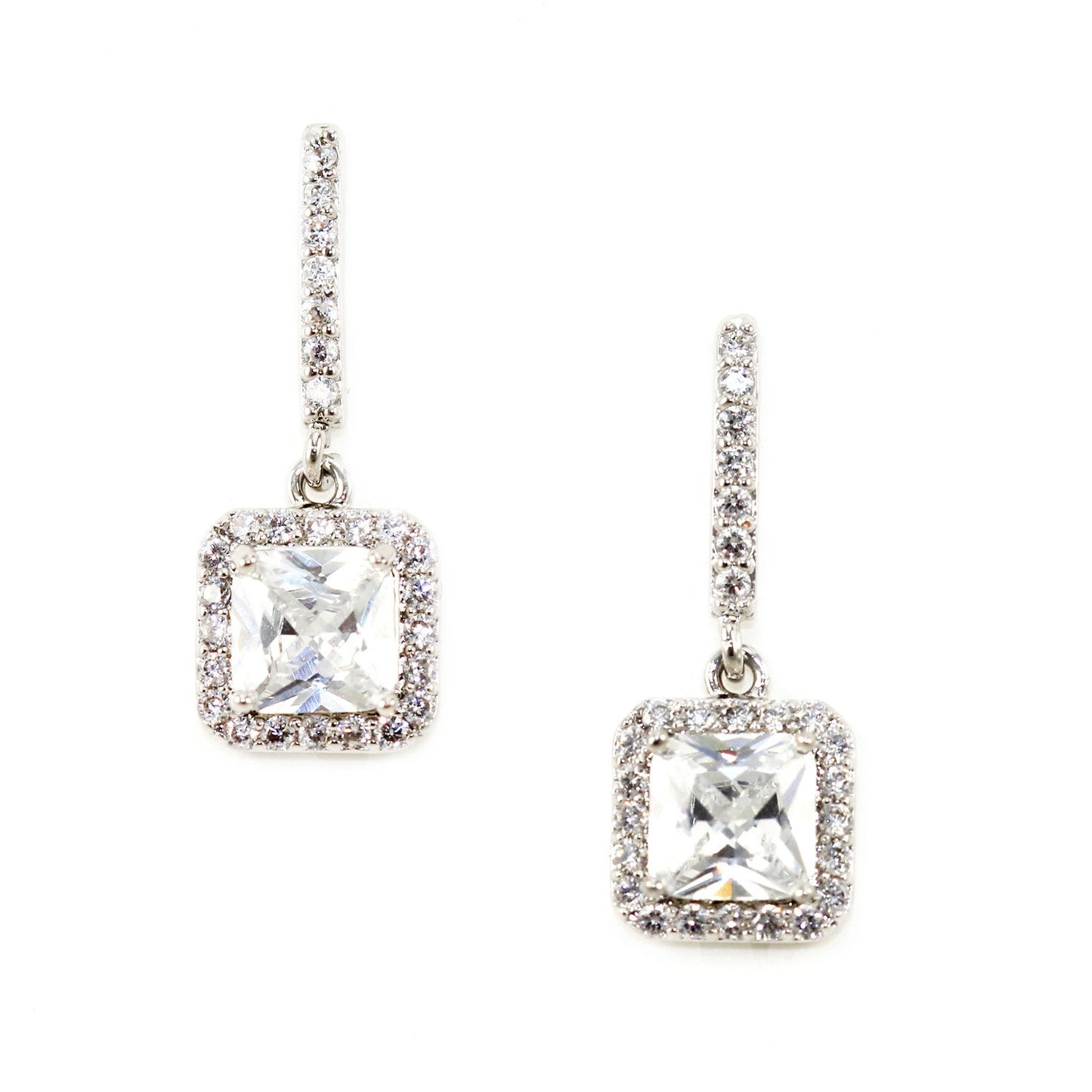Pave' Drop Earrings