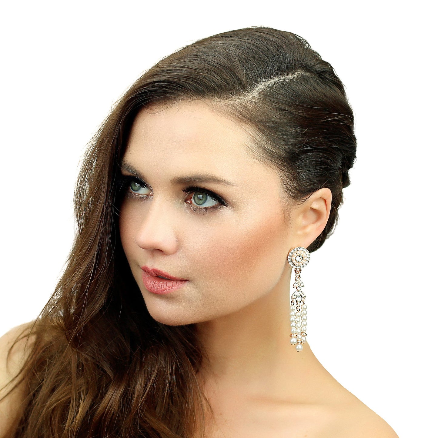 Deco Pearl Tassel Earrings